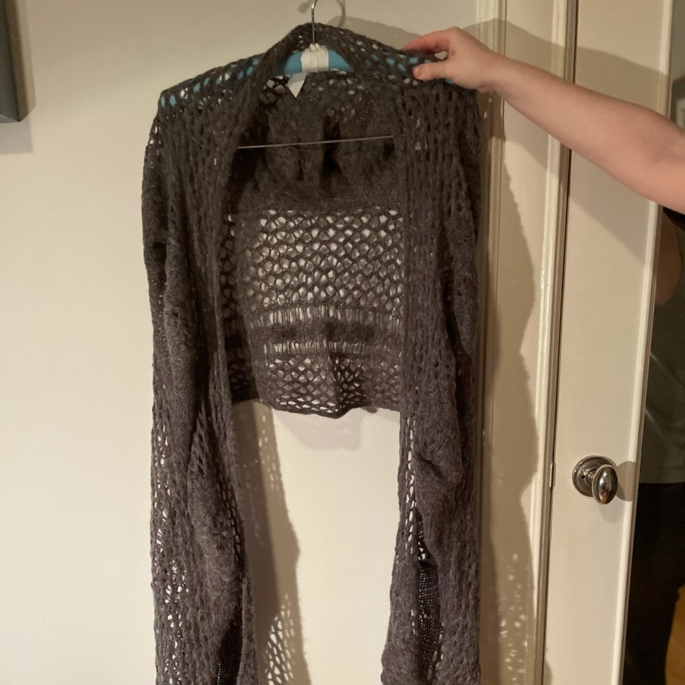 Sweater shawl.